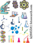 science,, אוסף, של, מעבדה, equipments