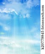 The blue sky with clouds, background The blue sky with clouds, background