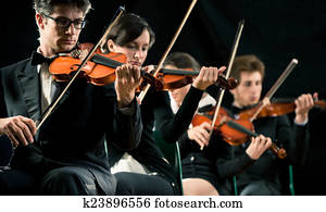 Violin orchestra performing Violin orchestra performing