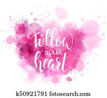 Watercolor splash with quote