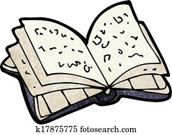 رسم كاريكتوري, الكتاب المفتوح Clip Art  k17749286  Fotosearch