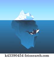 氷山の一角 クリップアート 切り張り イラスト 絵画 集 22 氷山の一角 Epsイメージ Fotosearch