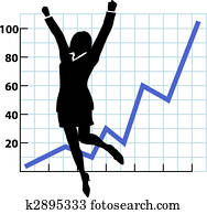 A Business Person Growth Success Chart A Business Person Growth Success Chart