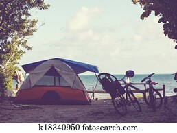 barraca, em, acampamento