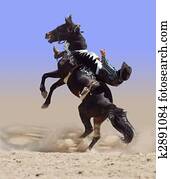 Bucking Rodeo Horse with Rider Bucking Rodeo Horse with Rider