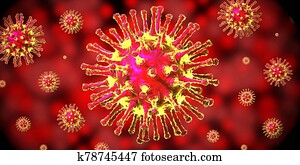 Coronavirus/ Covid-19 concept - 3D illustration Coronavirus/ Covid-19 concept - 3D illustration