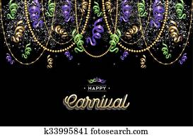 Happy carnival design background decoration Happy carnival design background decoration