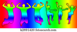 Men And Women Jumping