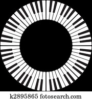 Piano keys in a circle Piano keys in a circle