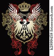 ritterwappen, adler, emblem ritterwappen, adler, emblem