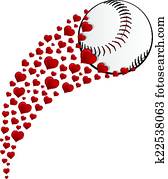 Valentine Baseball Swoosh Valentine Baseball Swoosh