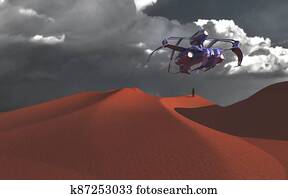 חללית, ב, לעוז, כוכב לכת אדום