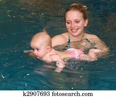 baby, swiming