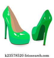 Green shoes. Green shoes.