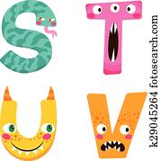 Halloween Monster Alphabet 