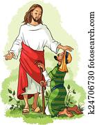 Jesus healing a lame man