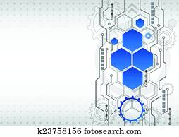 New abstract technology business background, vector illustration