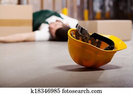 perigosa, acidente, durante, trabalho