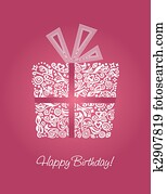 rózsaszínű, boldog születésnapot, kártya