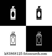 Set Shaving gel foam icon isolated on black and white background. Shaving cream. Vector Illustration Set Shaving gel foam icon isolated on black and white background. Shaving cream. Vector Illustration
