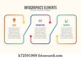 three steps modern infographic design template three steps modern infographic design template
