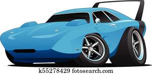 קלאסי, אמריקאי, שריר, מכונית, מוט חם