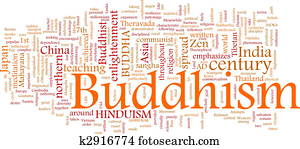 buddhismus, wort, wolke