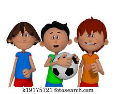 cartoon kids playing football cartoon kids playing football
