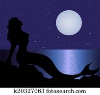 mermaid silhouette mermaid silhouette