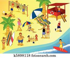 Pople at he beach Pople at he beach