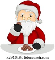 Santa eating cookies Santa eating cookies