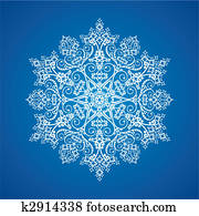 Single detailed snowflake Single detailed snowflake