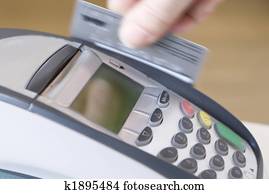 Swiping Credit Card Swiping Credit Card