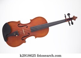 Viola Violin Isolated on White