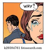 Woman crying said why the outgoing man Woman crying said why the outgoing man