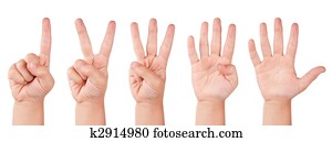 ילד, אצבע, מספרים