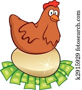 כסף, לקוקו, עוף, וקטור