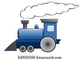 Blue Cartoon Train Blue Cartoon Train