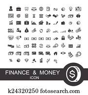 finanz, und, geld, symbol