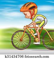 Clipart of Globe man riding bike gl01s024 - Search Clip Art ...