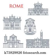 Rome famous buildings, architecture landmarks Rome famous buildings, architecture landmarks