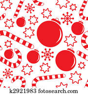 seamless, padrão, com, decorações natal