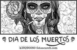 sugar skull woman sugar skull woman