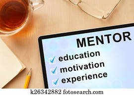 Tablet with word mentor. Tablet with word mentor.