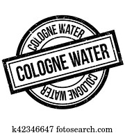 colónia, água, selo borracha