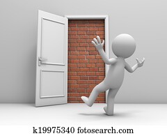 Door with bricks Door with bricks