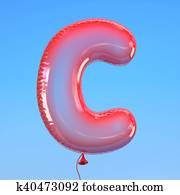 letter C transparent balloon font letter C transparent balloon font