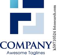 letter F square logo letter F square logo