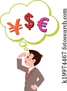 obchodníci, a, zahranicny currency