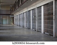 Old prison jail cells